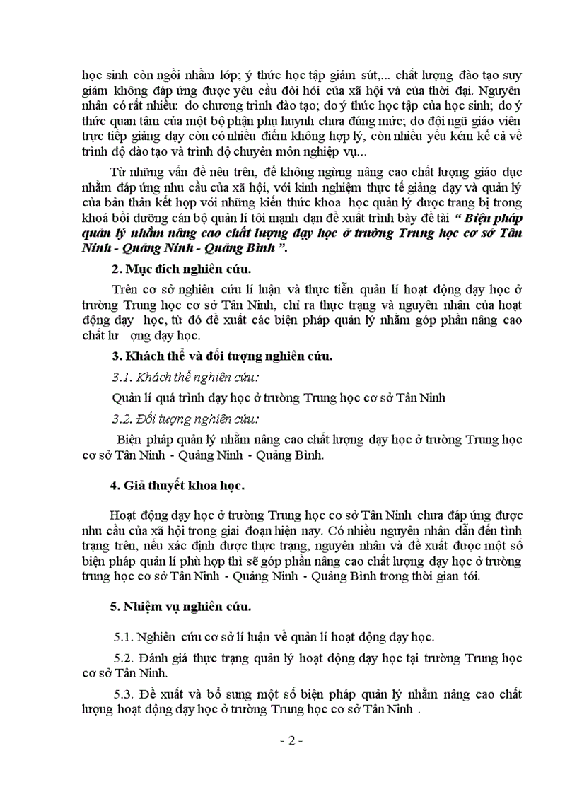 image for page Biện pháp quản lý nhằm nâng cao chất lượng dạy học ở trường Trung học cơ sở Tân Ninh Quảng Ninh Quảng Bình