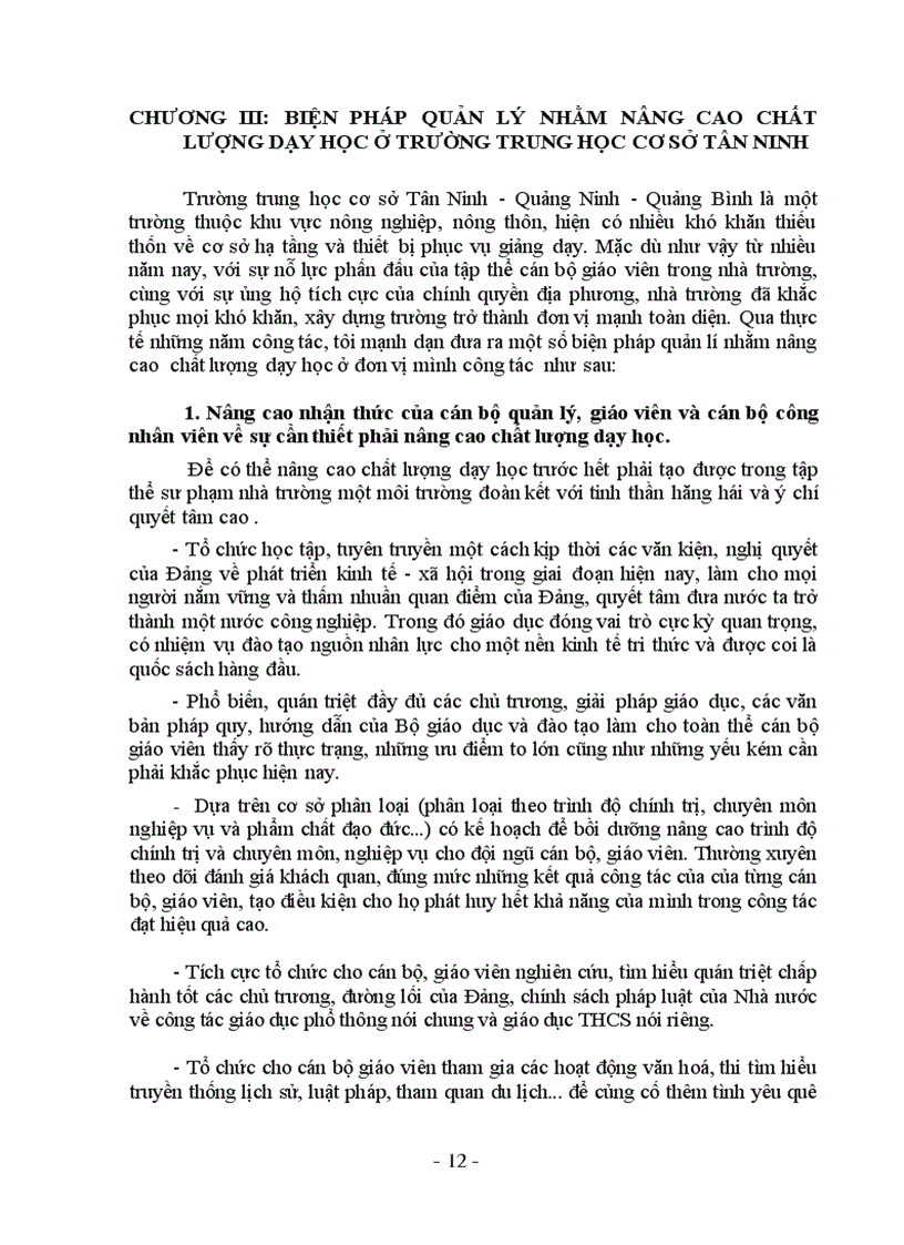 image for page Biện pháp quản lý nhằm nâng cao chất lượng dạy học ở trường Trung học cơ sở Tân Ninh Quảng Ninh Quảng Bình