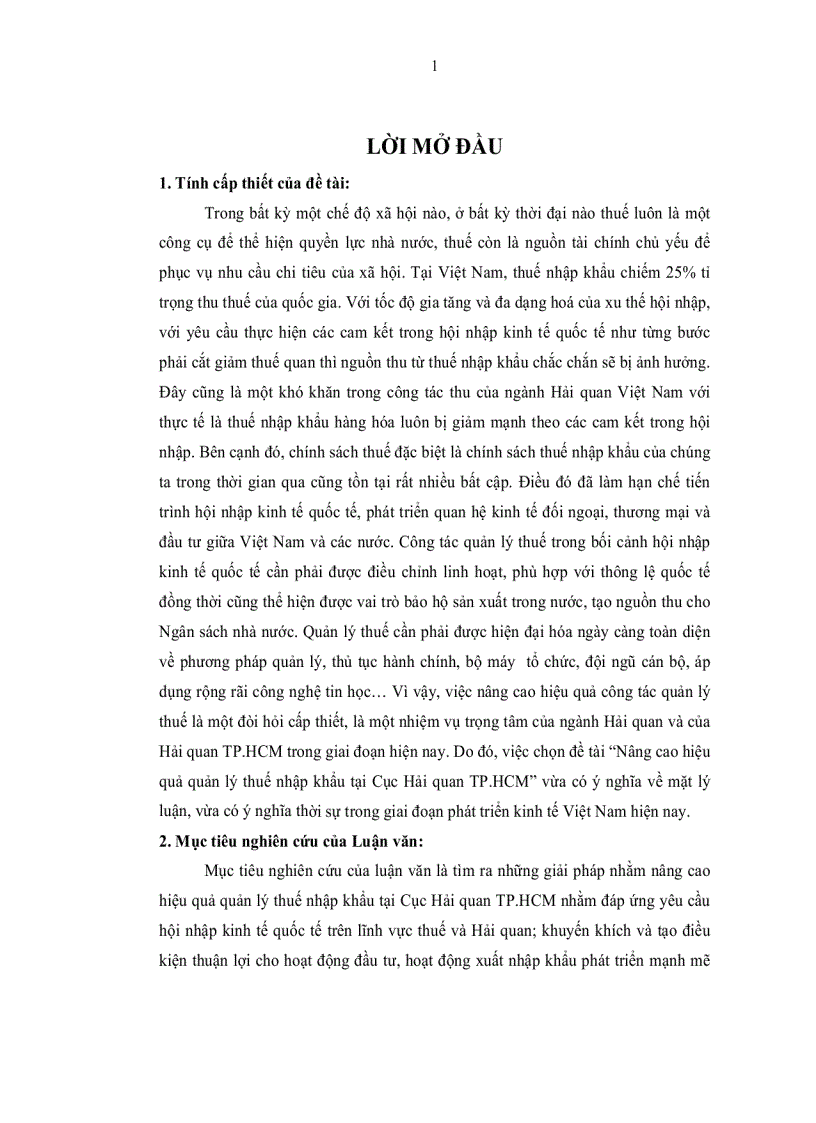 image for page Một số gải pháp nhằm nâng cao hiệu quả quản lý thuế nhập khẩu tại cục hải quan TP HCM