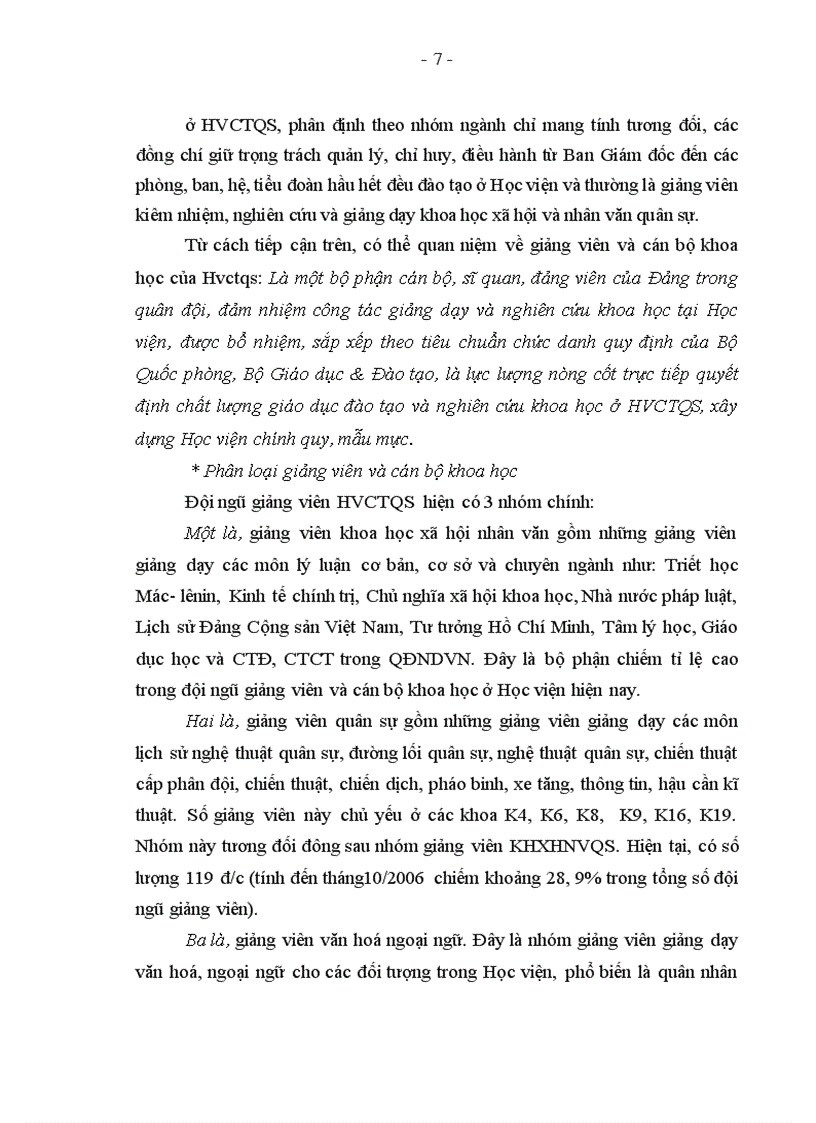 image for page Xây dựng đội ngũ giảng viên và cán bộ khoa học ở HVCTQS trong giai đoạn hiện nay