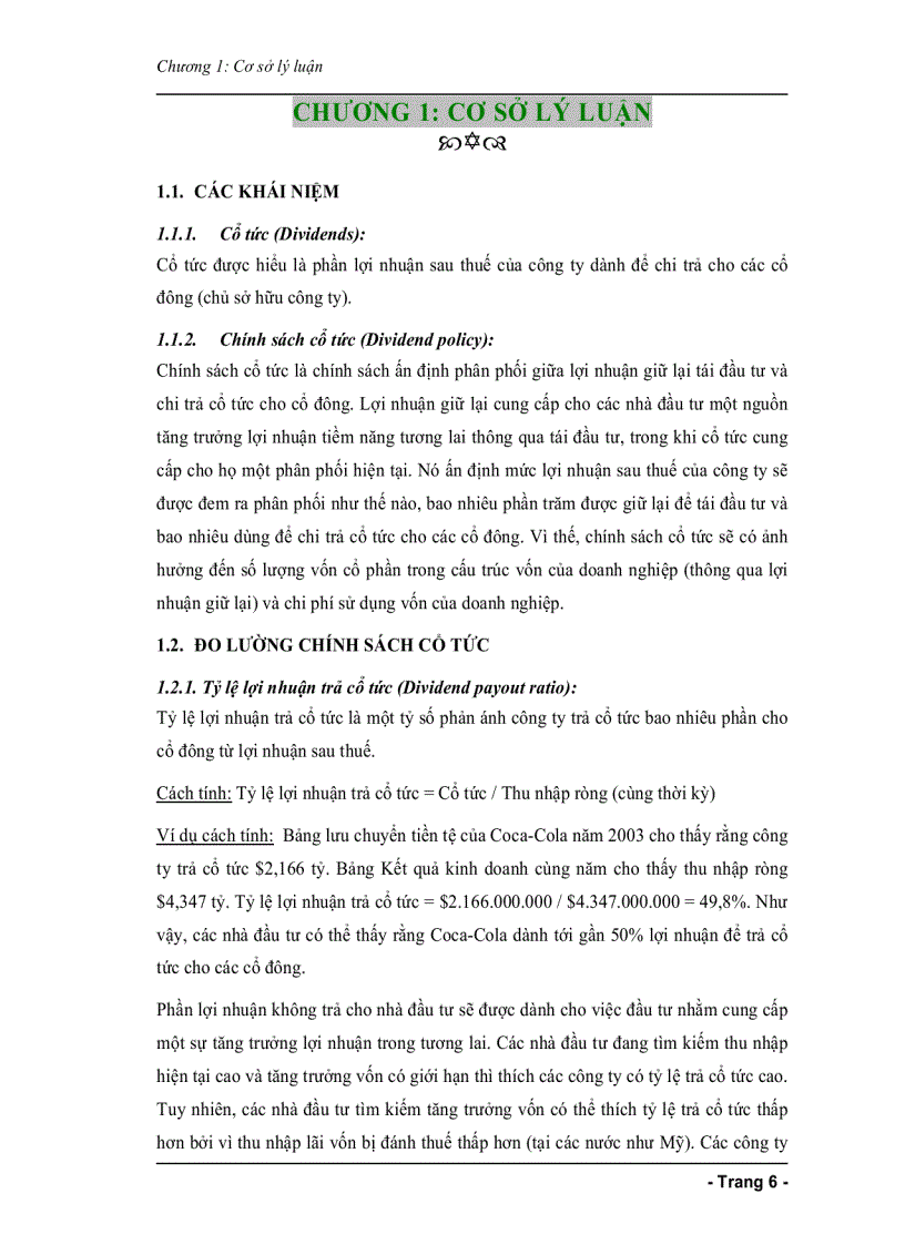 image for page Chính sách cổ tức của các công ty niêm yết trên thị trường chứng khoán Việt Nam Phần 2