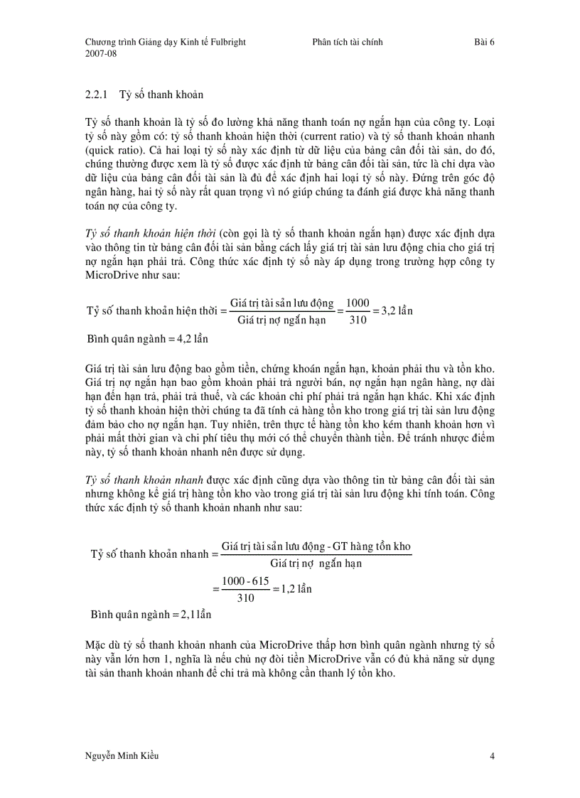 image for page Chương trình giảng dạy kinh tế Phân tích các báo cáo tài chính công ty