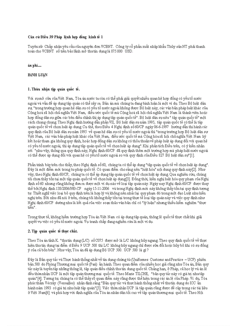 image for page Áp dụng tập quán quốc tế trong việc xét xử tranh chấp hợp đồng thương mại có yếu tố nước ngoài