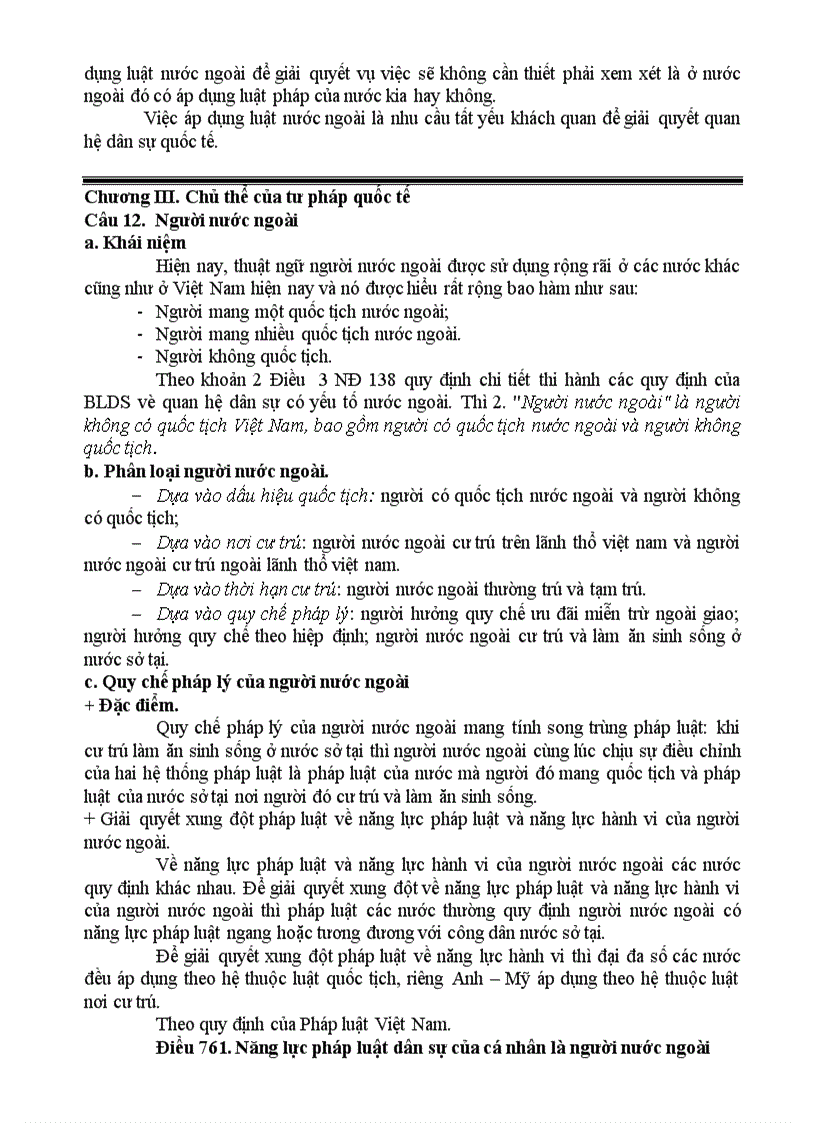 image for page Đề cương ôn tập tư pháp quốc tế