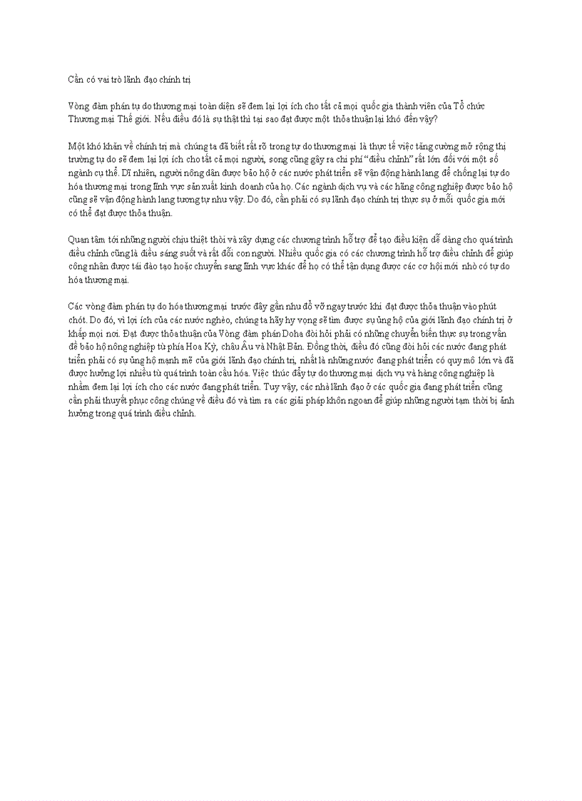 image for page Bài viết Các nước đang phát triển cần mở cửa thị trường cho nhau