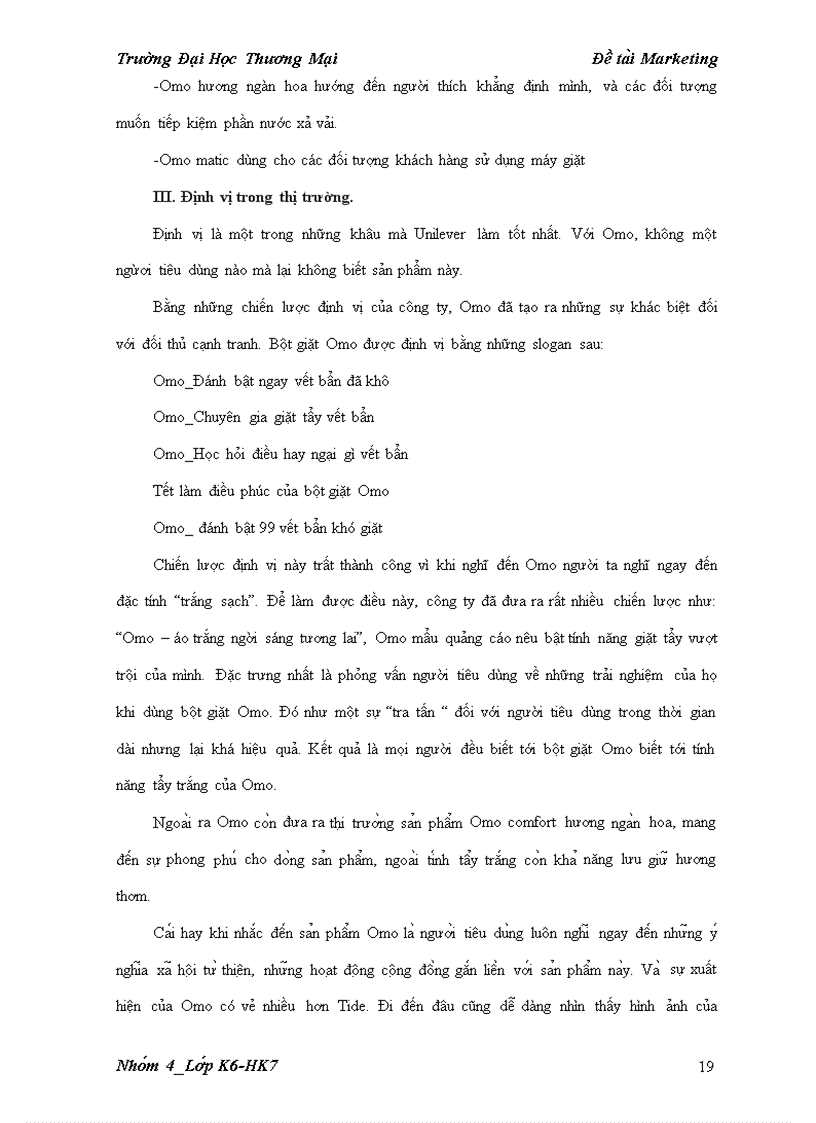 image for page Chiến lược Marketing cho Omo