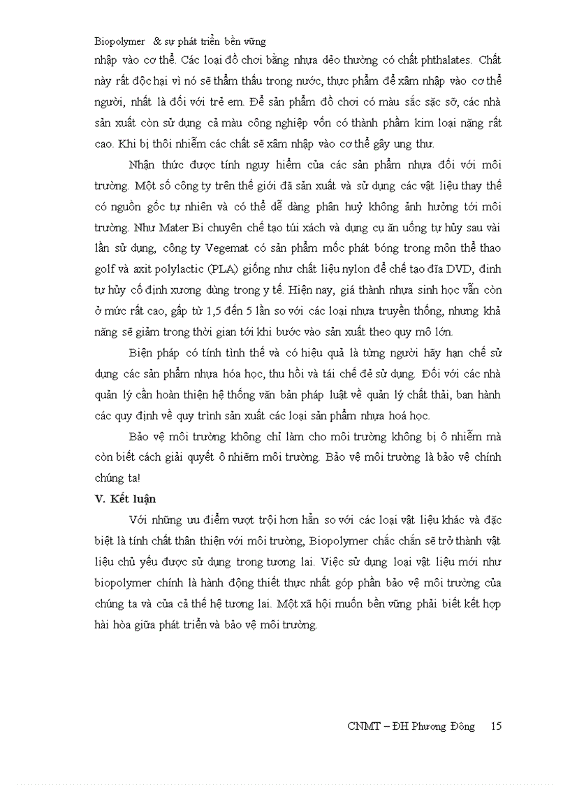 image for page Biopolymer và sự phát triển bền vững