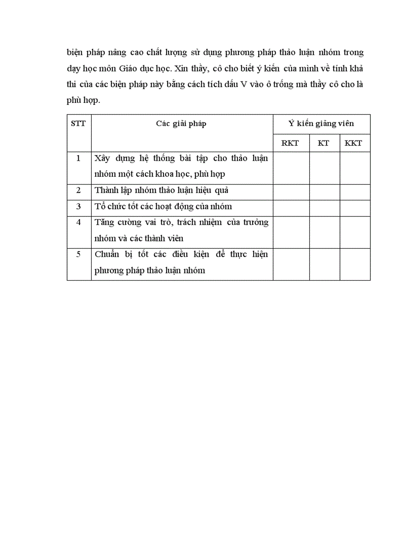 image for page Biện pháp nâng cao chất lượng sử dụng phương pháp thảo luận nhóm trong dạy học môn Giáo dục học ở trường Cao đẳng Ngô Gia Tự Bắc Giang 77 trang