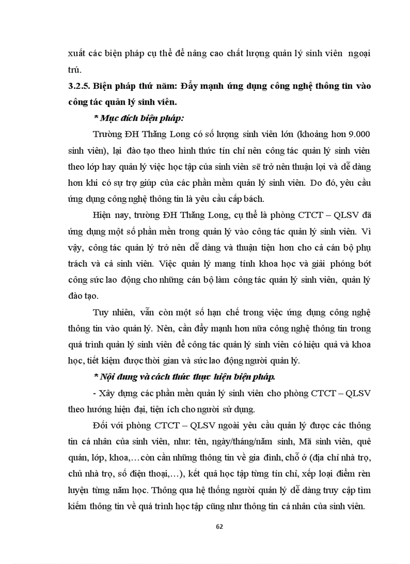 image for page Thực trạng và biện pháp quản lý sinh viên trường Đại học Thăng Long 73 trang