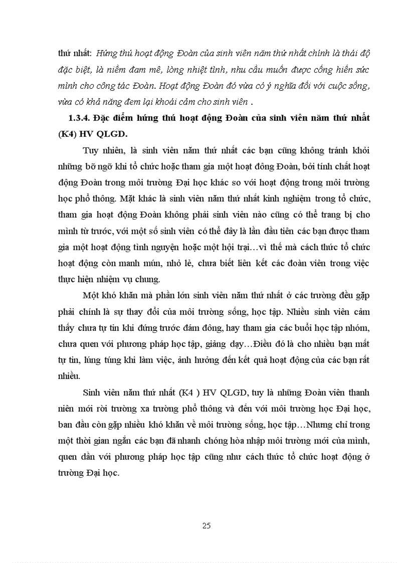 image for page Hứng thú hoạt động Đoàn của sinh viên năm thứ nhất Học viện Quản lý giáo dục 66trang