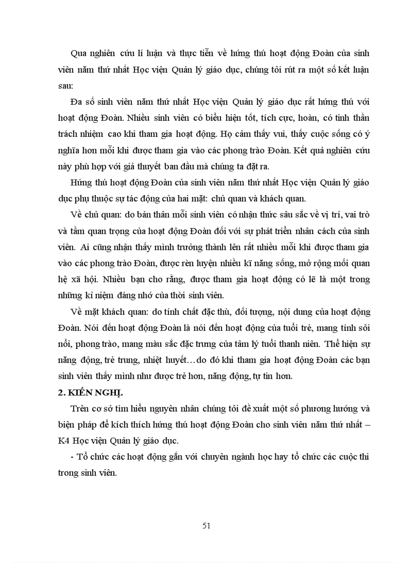 image for page Hứng thú hoạt động Đoàn của sinh viên năm thứ nhất Học viện Quản lý giáo dục 66trang
