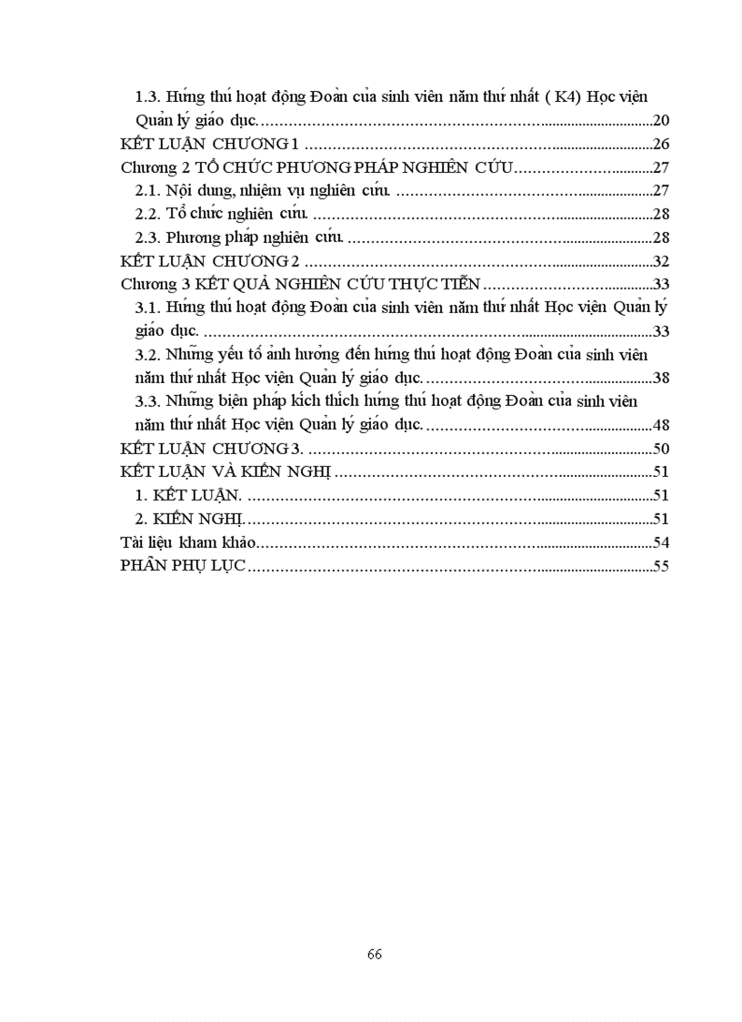 image for page Hứng thú hoạt động Đoàn của sinh viên năm thứ nhất Học viện Quản lý giáo dục 66trang