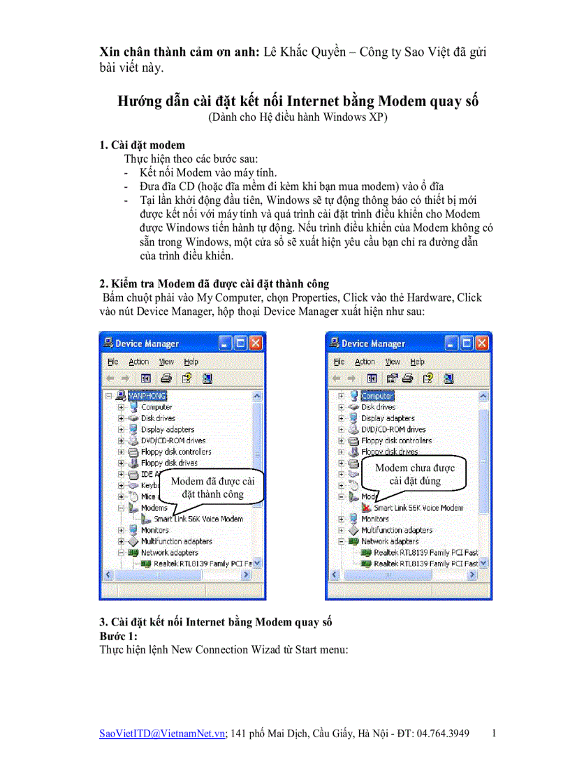 image for page Hướng dẫn cài đặt kết nối Internet bằng Modem quay số Dành cho Hệ điều hành Windows XP
