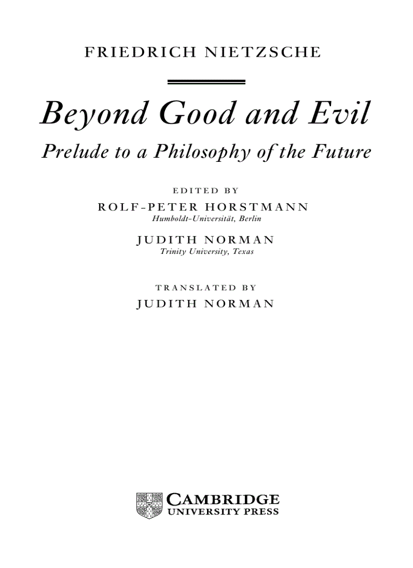 image for page Beyond good and evil