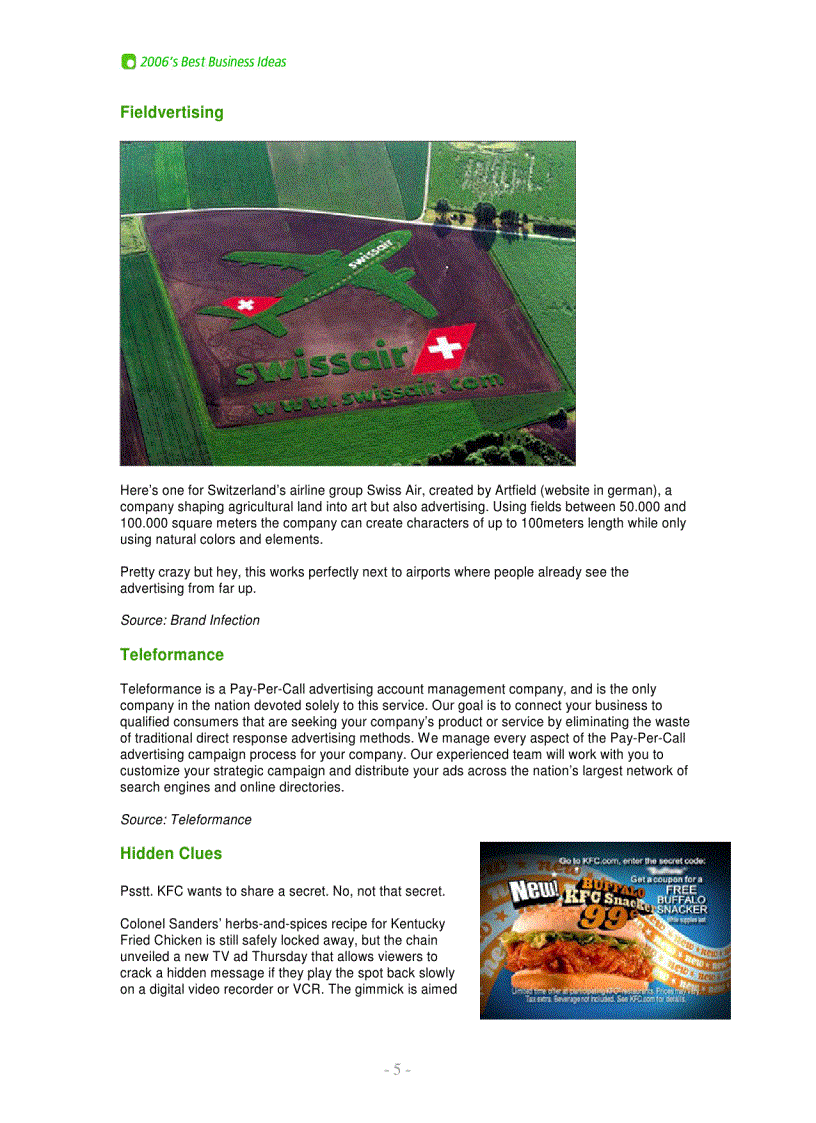 image for page 2006 Best Biz Ideas