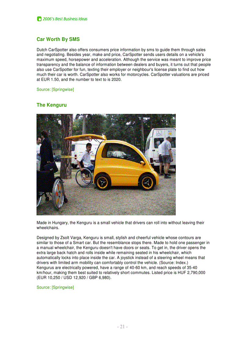 image for page 2006 Best Biz Ideas