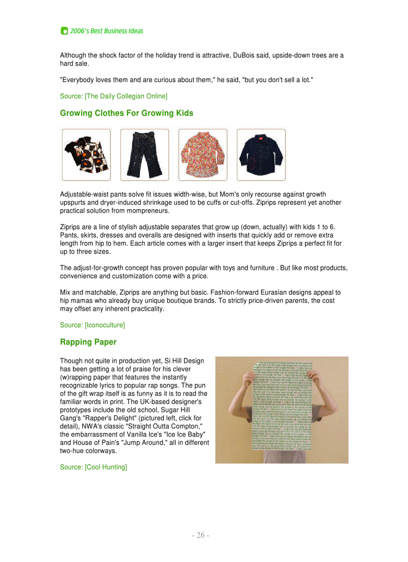 image for page 2006 Best Biz Ideas