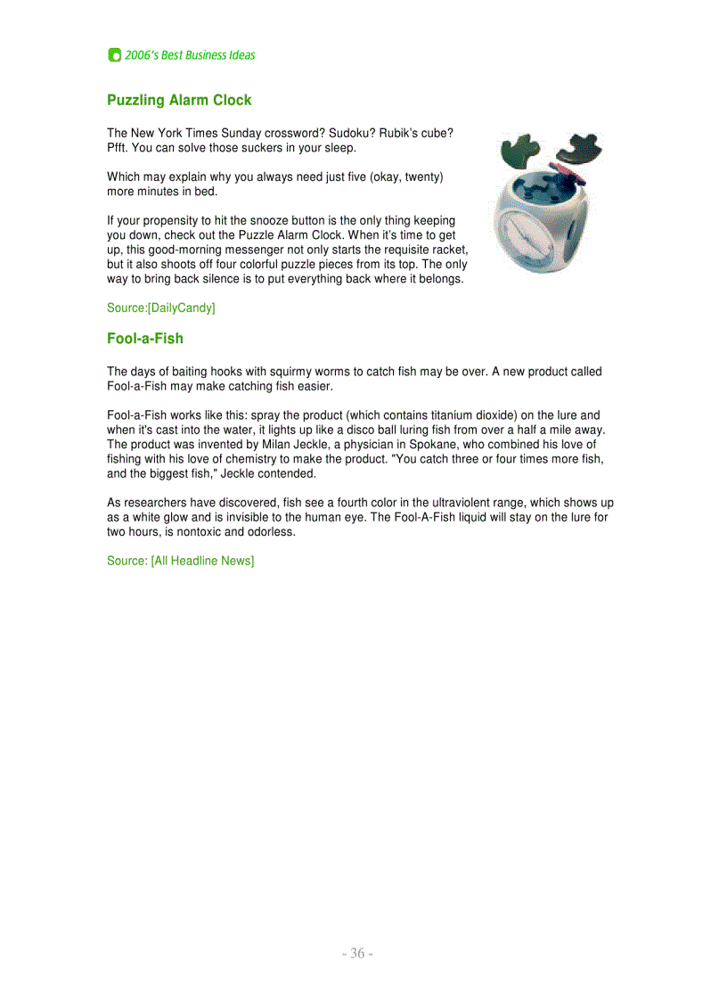 image for page 2006 Best Biz Ideas