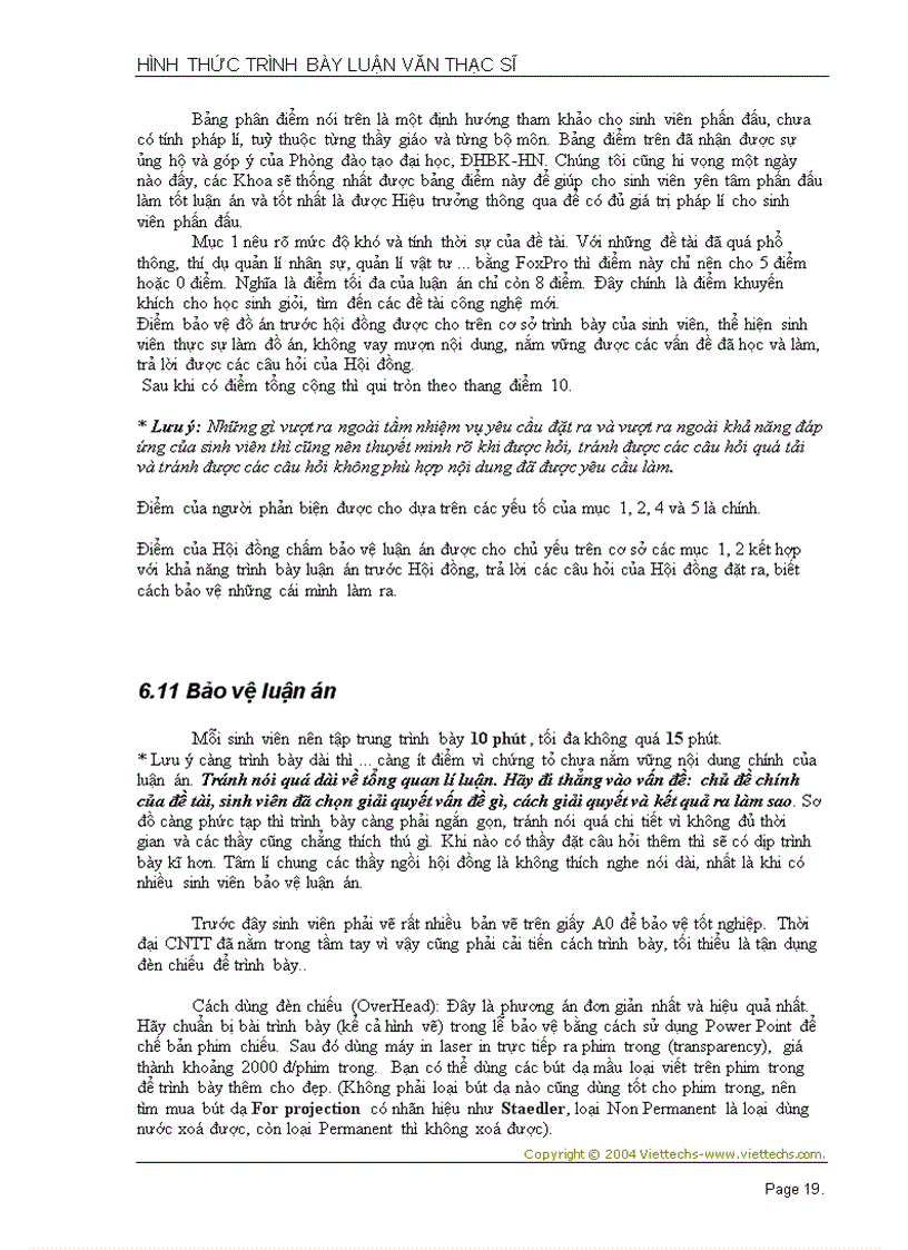 image for page Hình thức trình bày luận văn thạc sĩ cntt