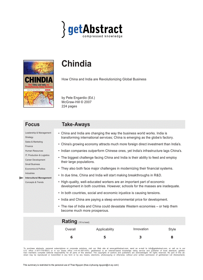 image for page Chindia How China and India Are Revolutionizing Global Business