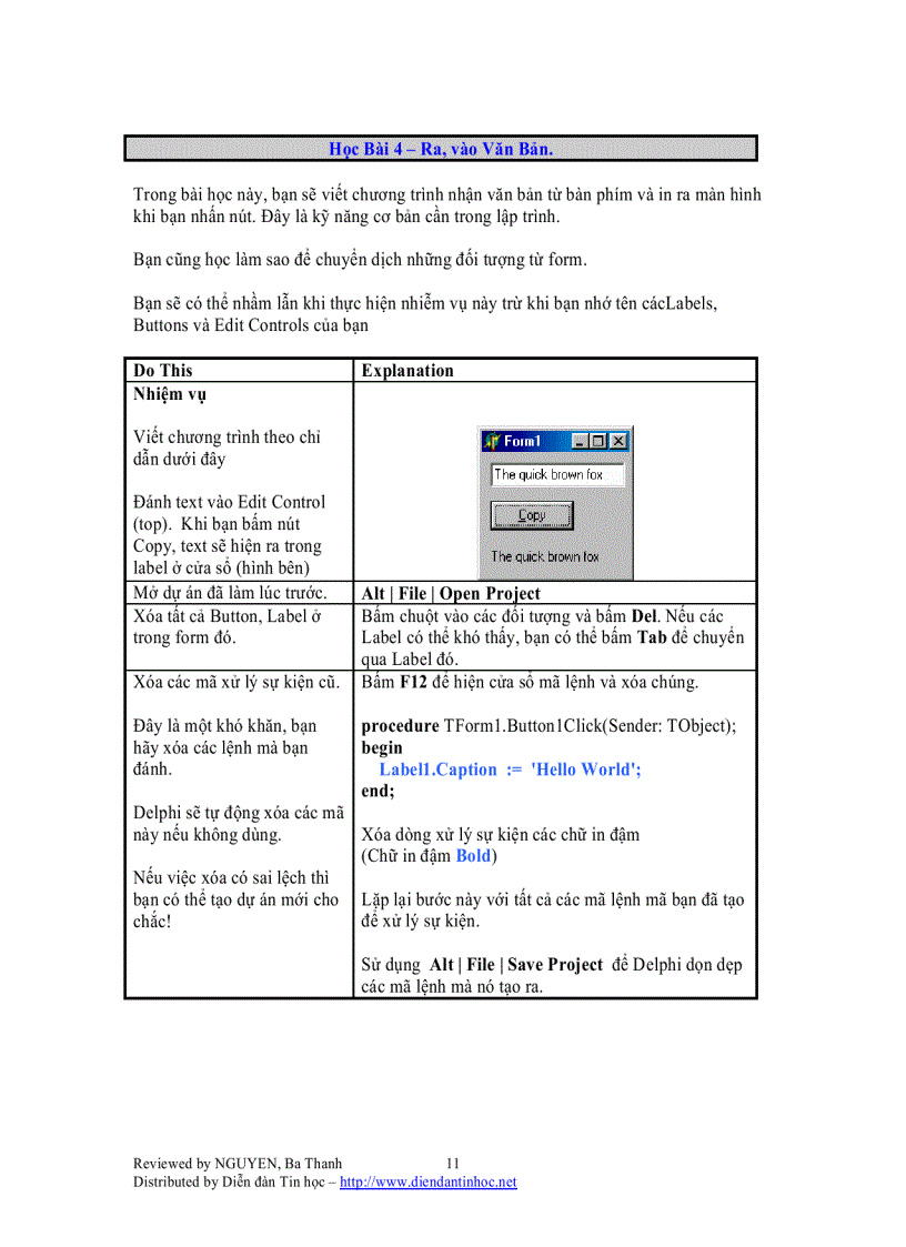 image for page HƯỚNG DẪN LẬP TRÌNH DELPHI p1