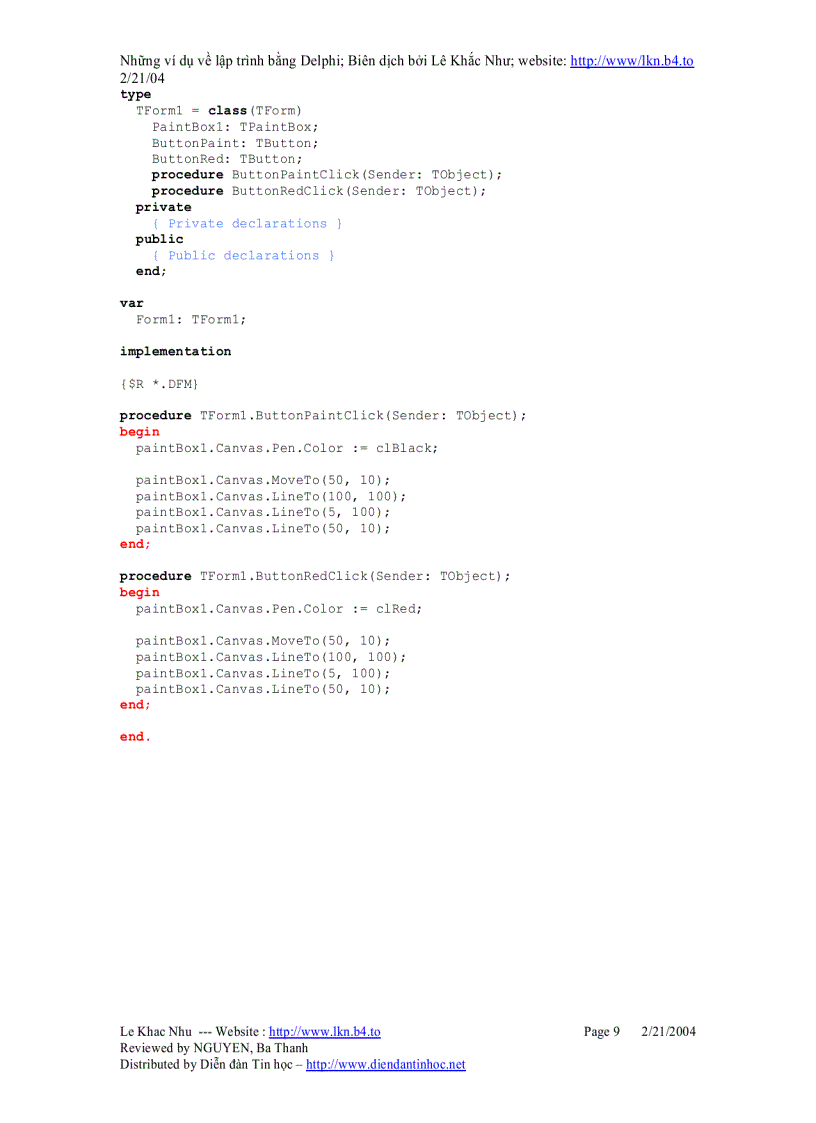 image for page HƯỚNG DẪN LẬP TRÌNH DELPHI p2