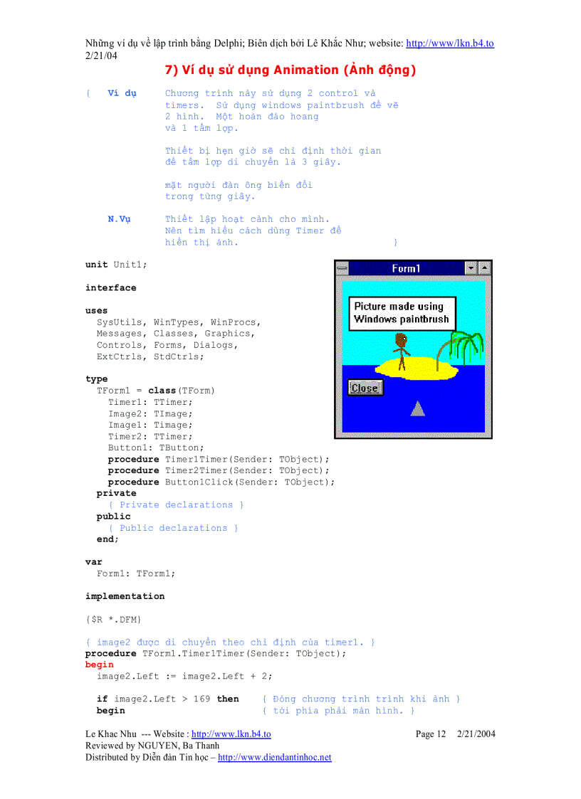 image for page HƯỚNG DẪN LẬP TRÌNH DELPHI p2