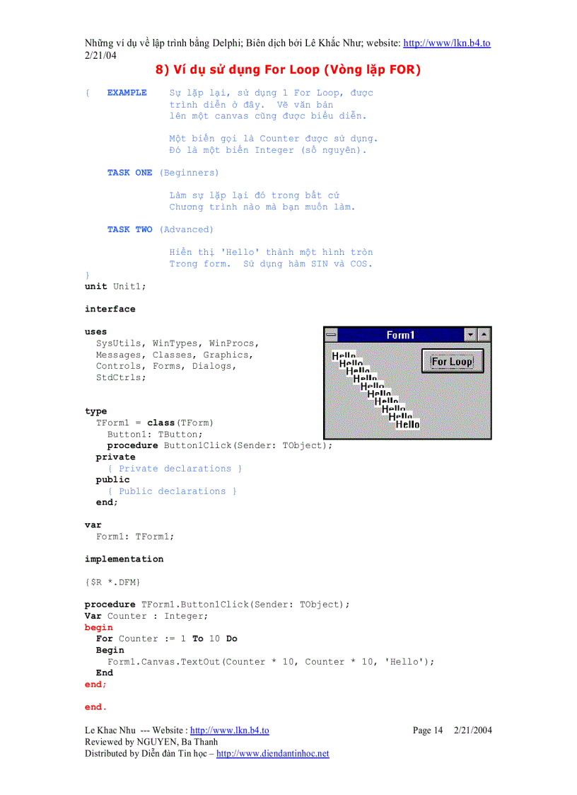 image for page HƯỚNG DẪN LẬP TRÌNH DELPHI p2