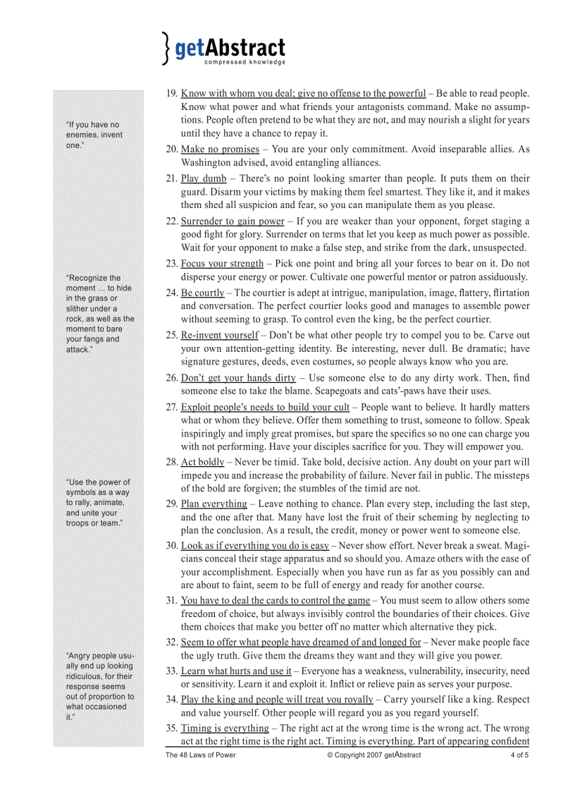 image for page The 48 Laws of Power Robert Greene