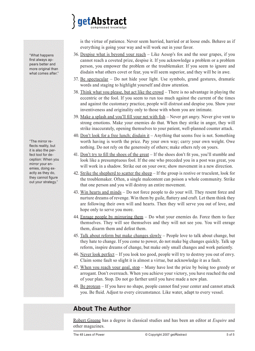 image for page The 48 Laws of Power Robert Greene