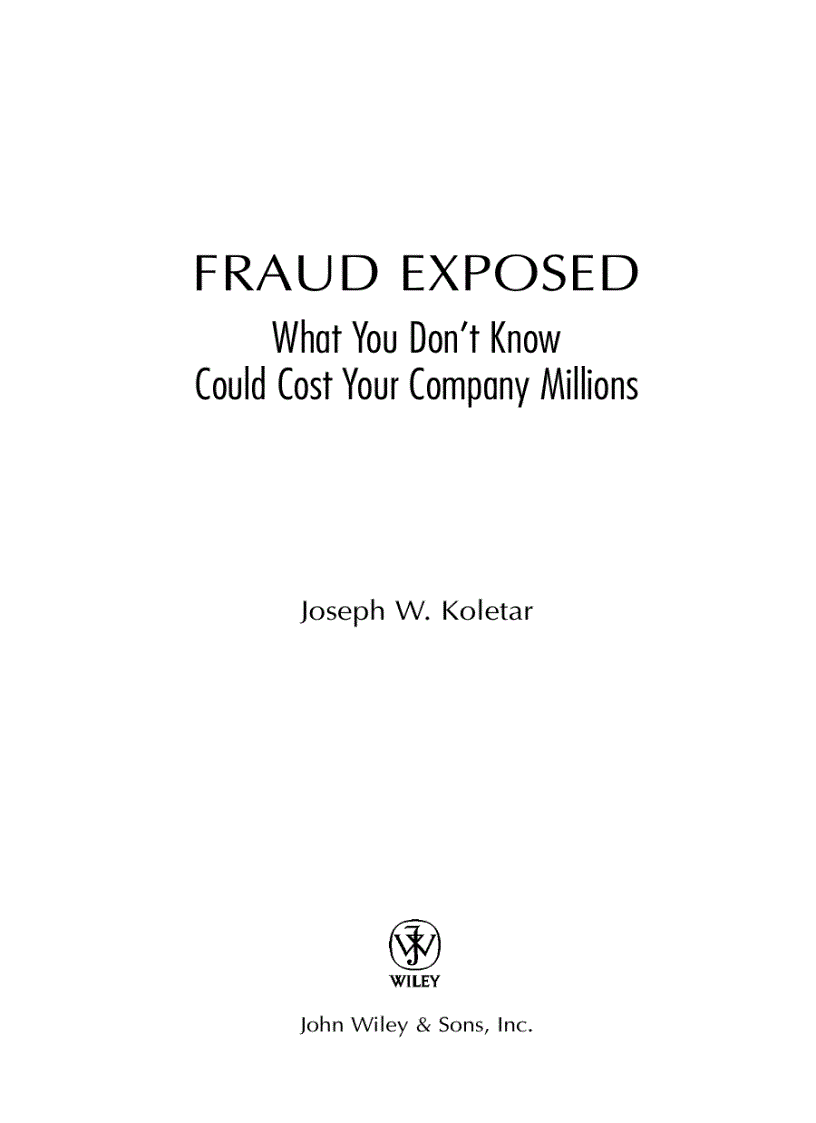 image for page Fraud Exposed What could cost you millions