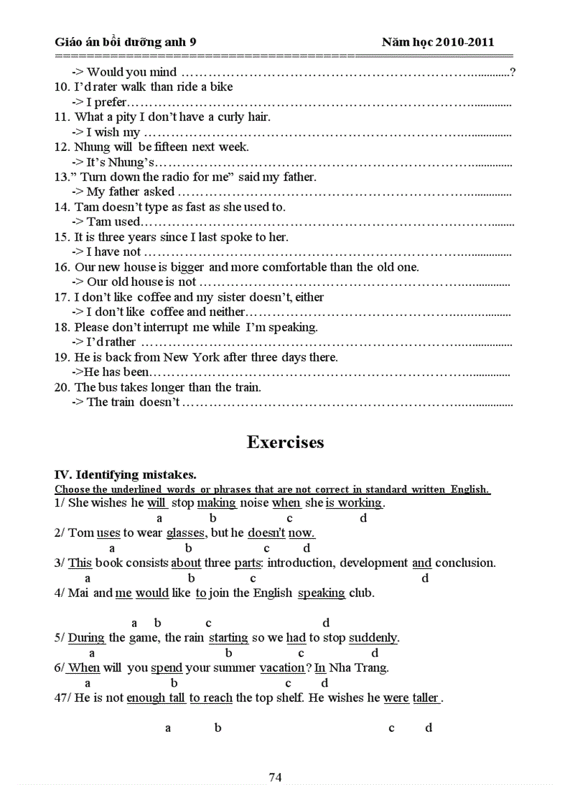 image for page Giáo án bồi dưỡng Anh 9 Học kỳ I