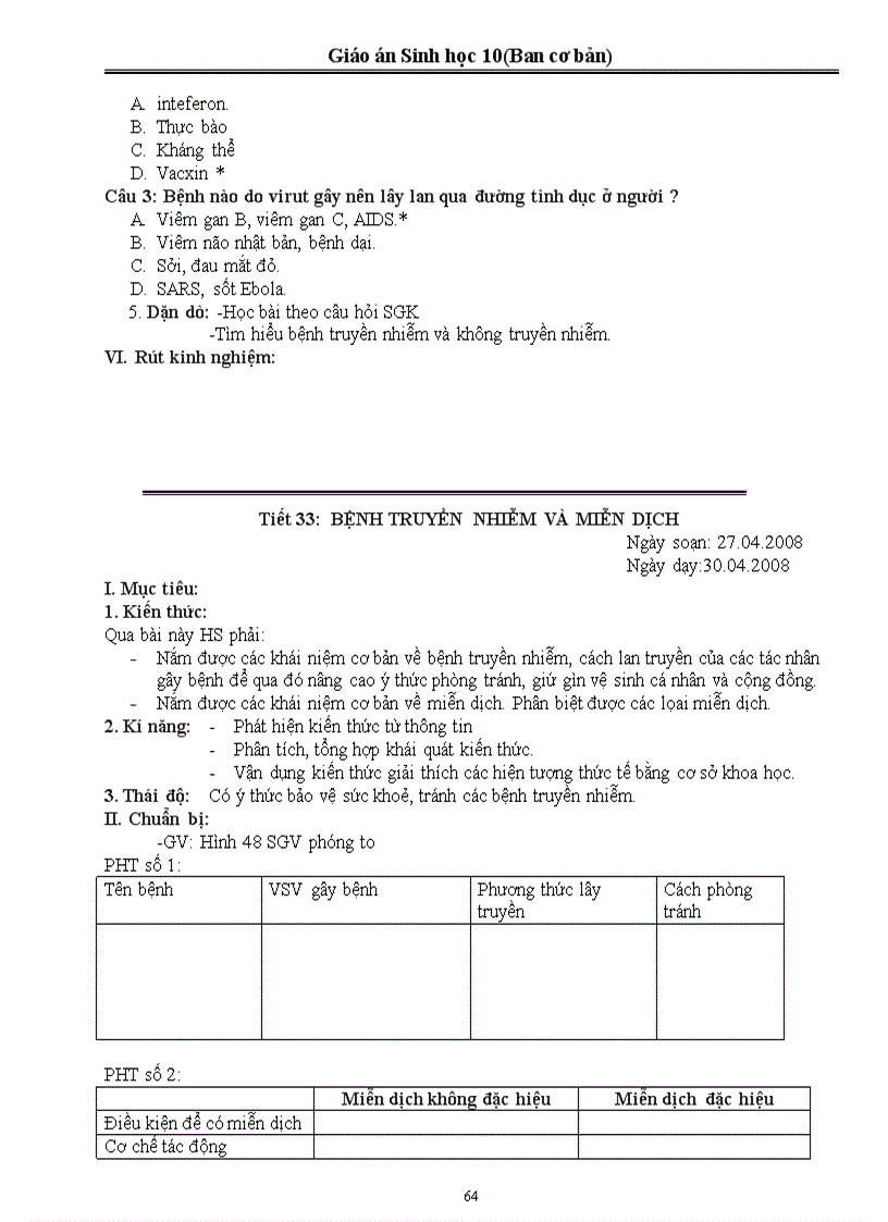 image for page Giáo án Sinh Học 10 Ban cơ bản