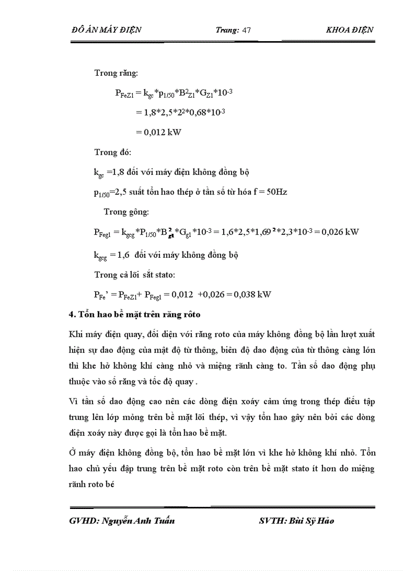 image for page Thiết kế động cơ không đồng bộ ba pha rotor lồng sóc với các số liệu cho sẵn