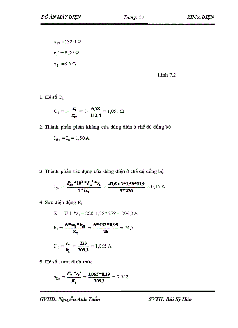 image for page Thiết kế động cơ không đồng bộ ba pha rotor lồng sóc với các số liệu cho sẵn