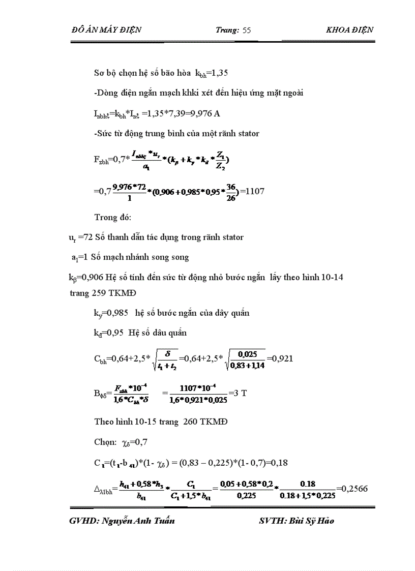 image for page Thiết kế động cơ không đồng bộ ba pha rotor lồng sóc với các số liệu cho sẵn