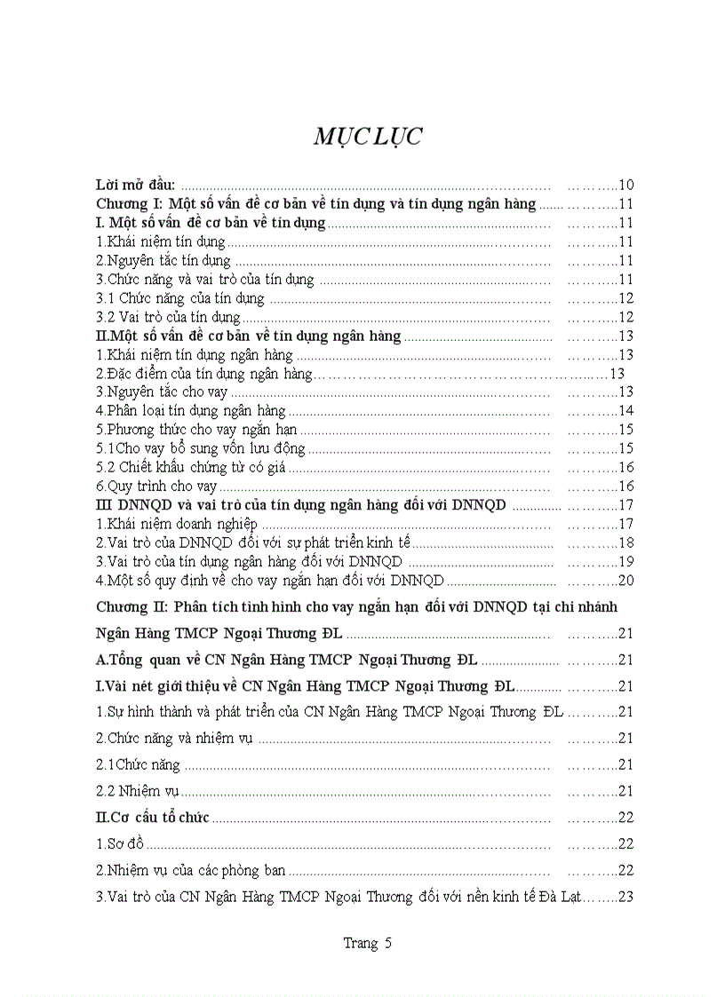 image for page Phân tích tình hình cho vay ngắn hạn đối với doanh nghiệp ngoài quốc doanh tại ngân hàng vietcombank đà lạt
