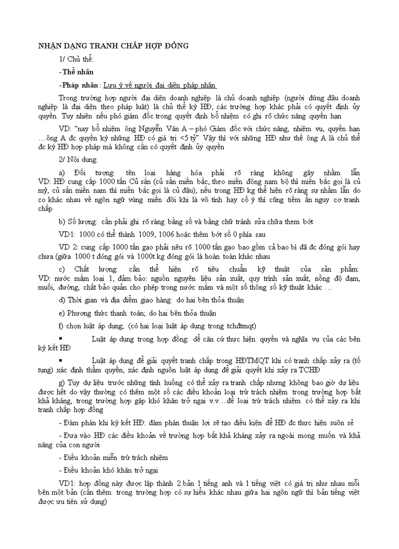 image for page Nhận dạng tranh chấp hợp đồng