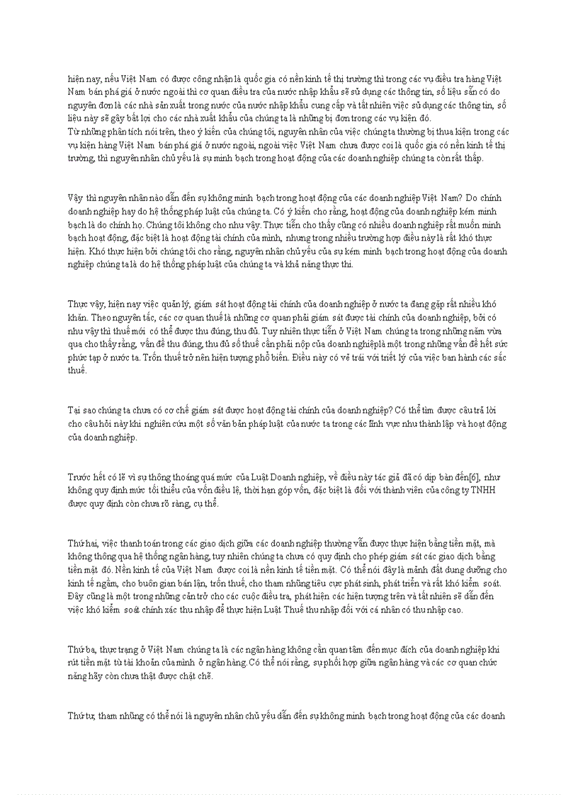 image for page Quy chế nền kinh tế phi thị trường và vấn đề minh bạch để ứng phó với các vụ kiện bán phá giá