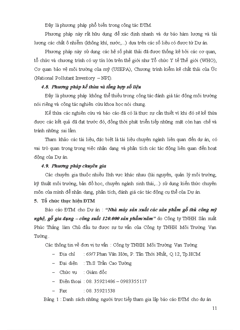 image for page Nghiên cứu đánh giá tác động môi trường cho Dự án Nhà máy sản xuất các sản phẩm gỗ thủ công mỹ nghệ gỗ gia dụng công suất 120 000 sản phẩm năm