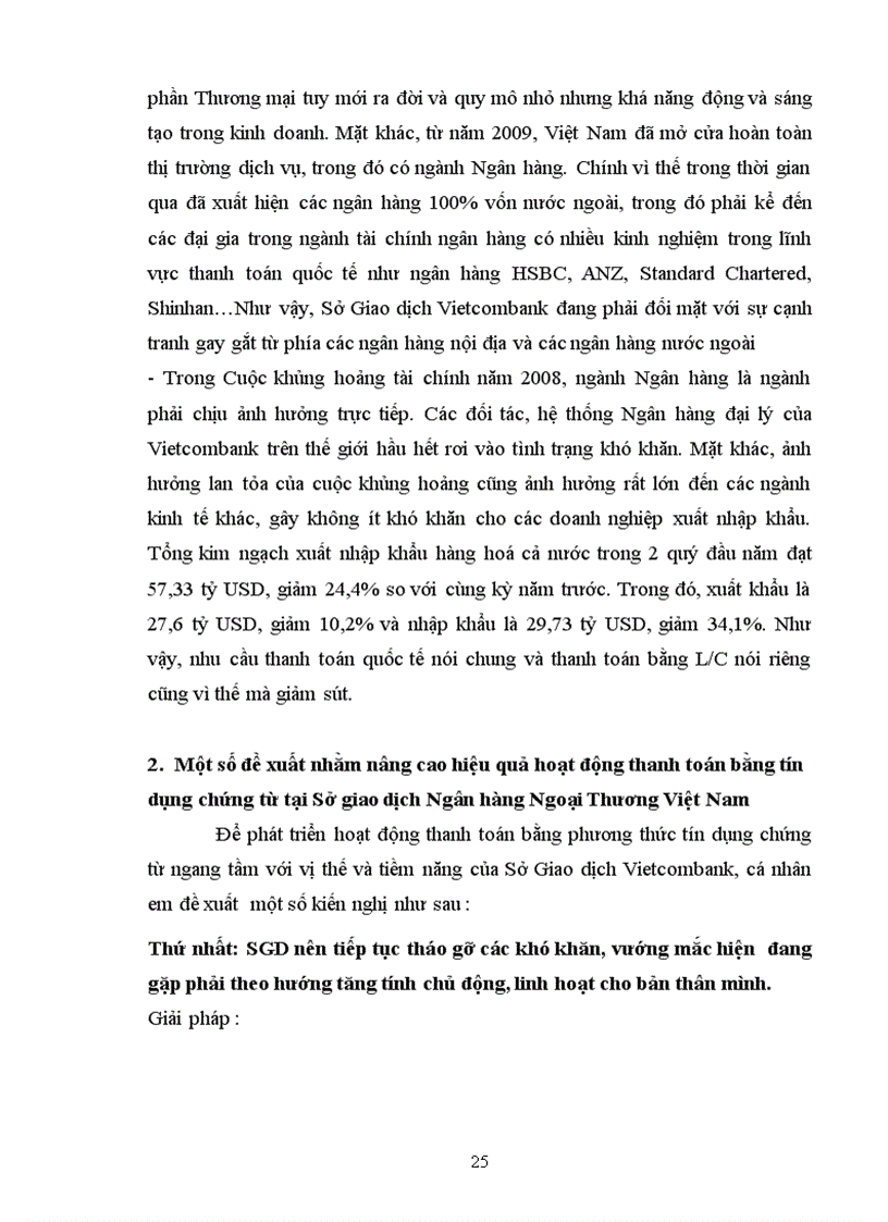 image for page Hoạt động thanh toán bằng phương thức tín dụng chứng từ tại Sở Giao dịch Ngân hàng thương mại cổ phần Ngoại thương Việt Nam trong thời gian qua