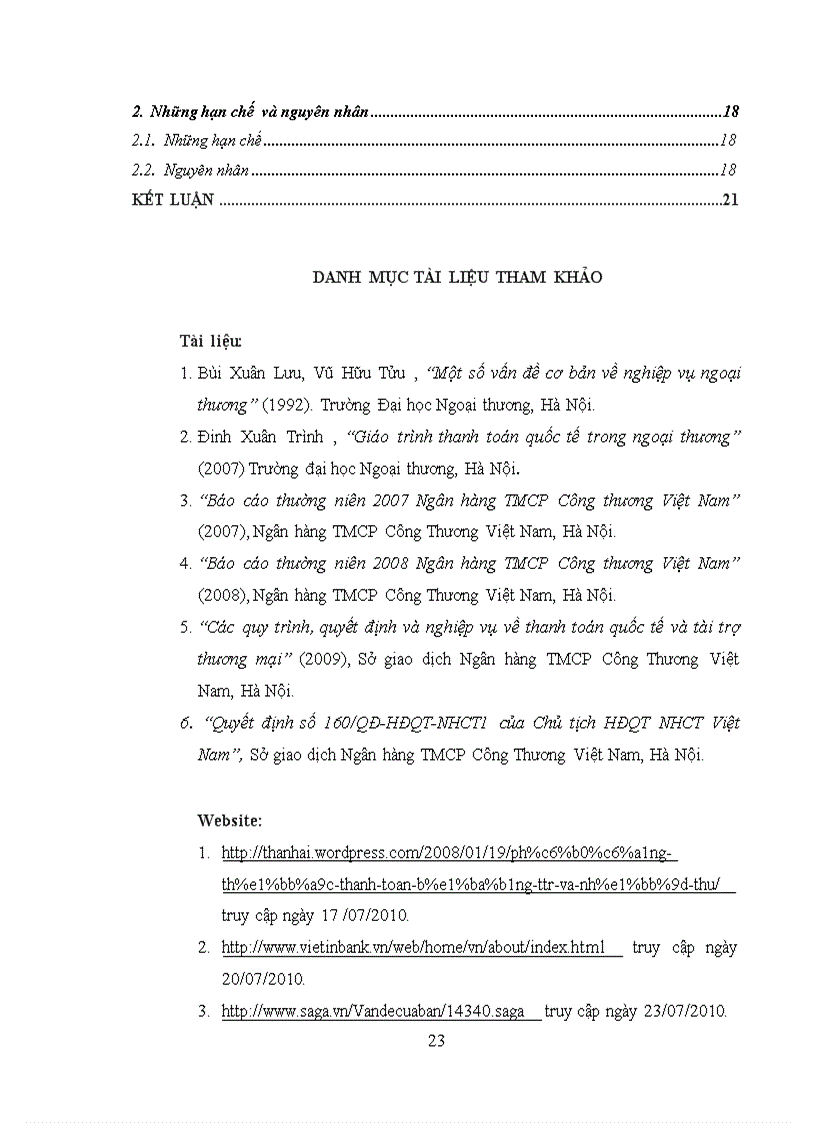 image for page Hoạt động thanh toán quốc tế bằng phương thức tín dụng chứng từ tại Sở giao dịch Ngân hàng Thương mại Cổ phần Công thương Việt Nam