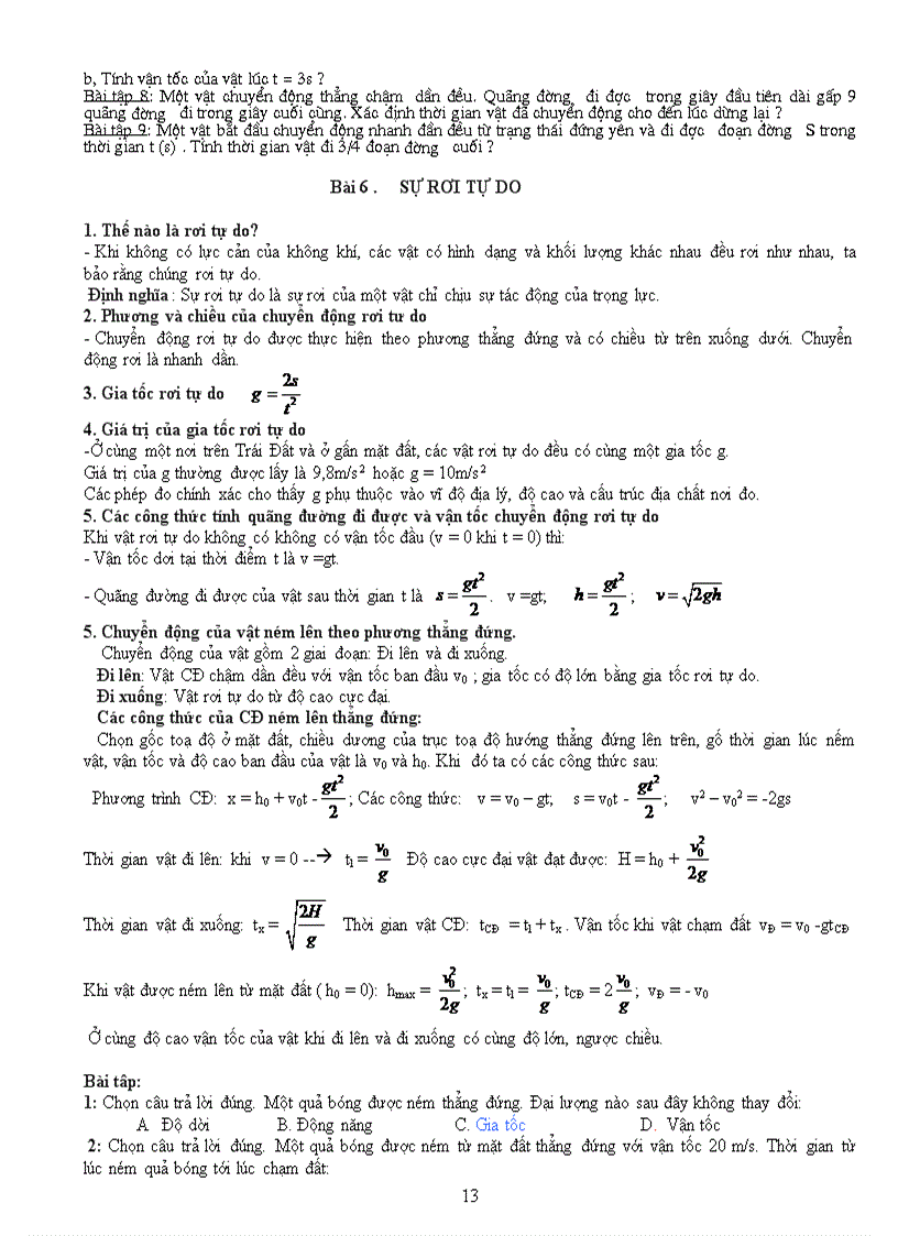 image for page Ôn tập vật lý lớp 10 theo chủ đề