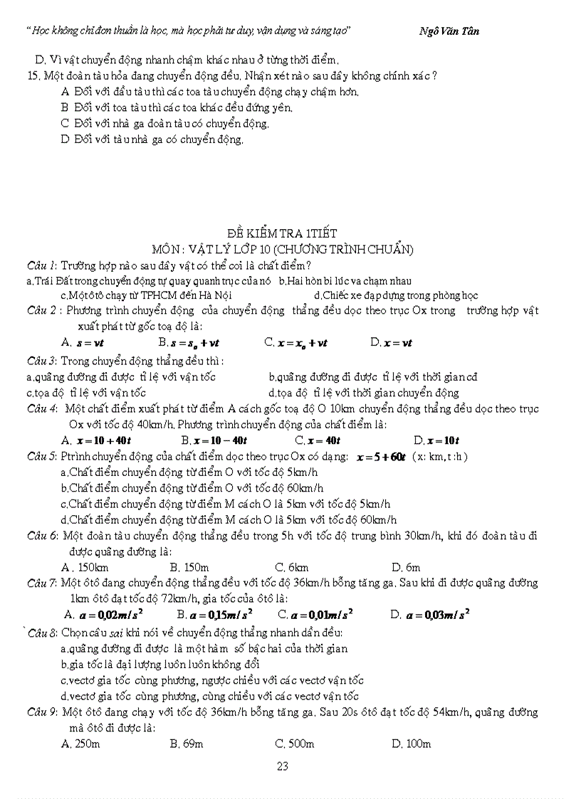 image for page Lý thuyết vài bài tập chương 1 vật lí lớp 10