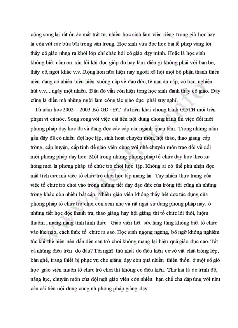 image for page Tổ chức trò chơi học tập trong giờ dạy Đạo đức