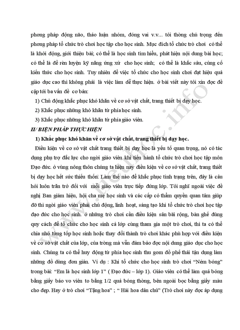 image for page Tổ chức trò chơi học tập trong giờ dạy Đạo đức