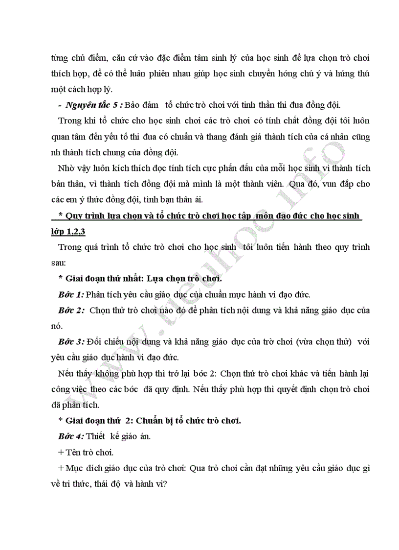 image for page Tổ chức trò chơi học tập trong giờ dạy Đạo đức