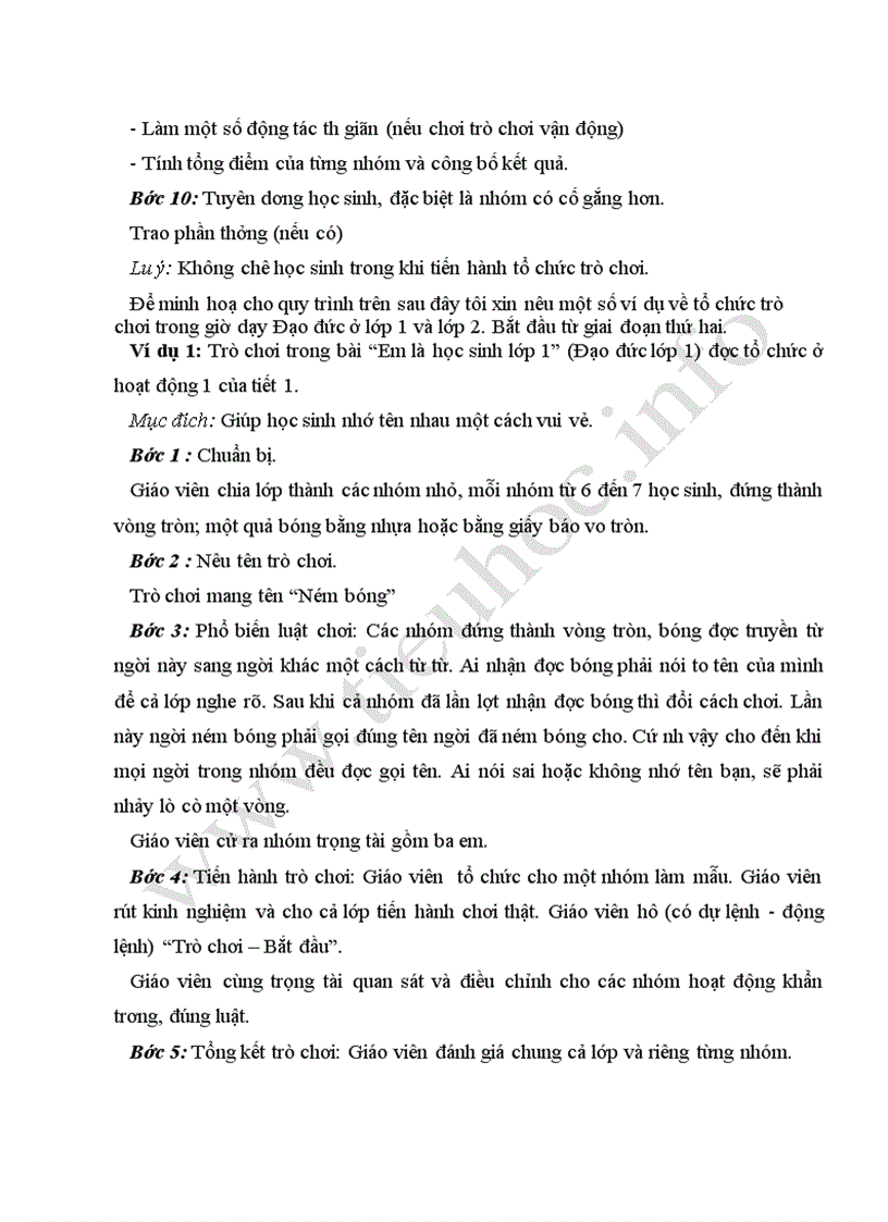 image for page Tổ chức trò chơi học tập trong giờ dạy Đạo đức