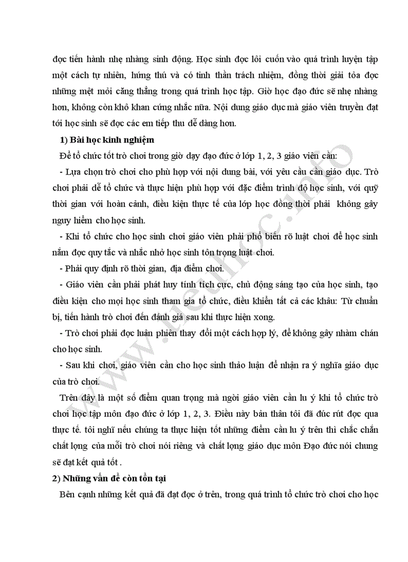 image for page Tổ chức trò chơi học tập trong giờ dạy Đạo đức