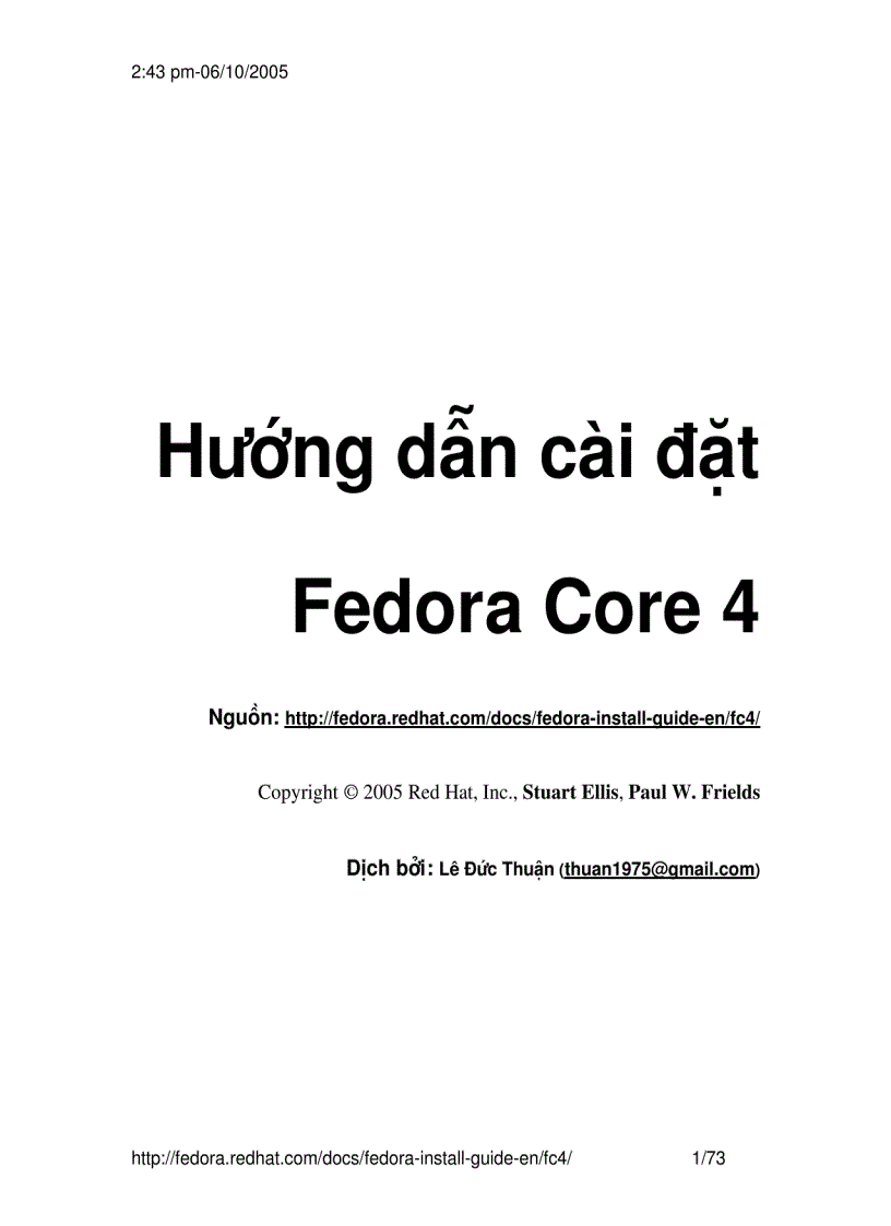 image for page Hướng dẫn cài đặt Fedora Core 4
